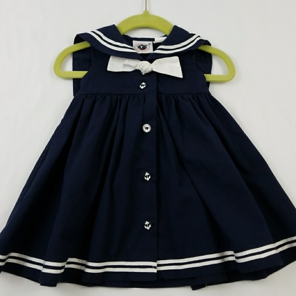 2 pcs Dark Blue Girl Dress size 12 m